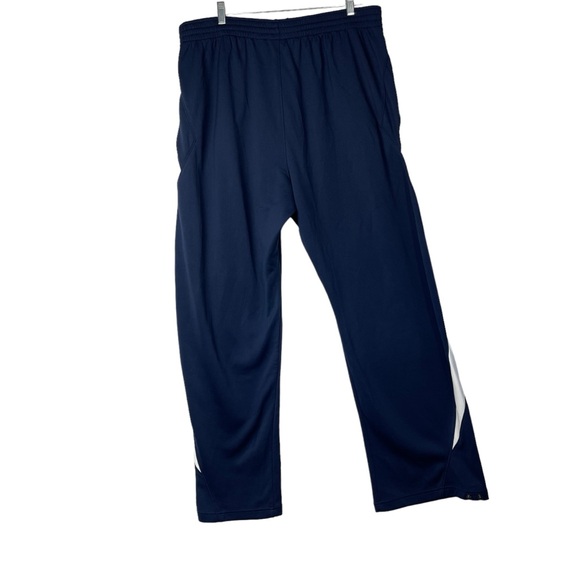 VTG Nike Team Pants Men  XXL Mesh Navy Blue Sweat Basketball Y2K 90s Ankle Snap - Picture 9 of 9